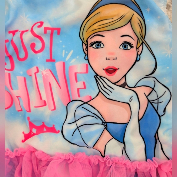 Disney Girls Cinderella Swimsuit Blue and Pink Tutu Swimsuit Size 4T - Picture 6 of 6